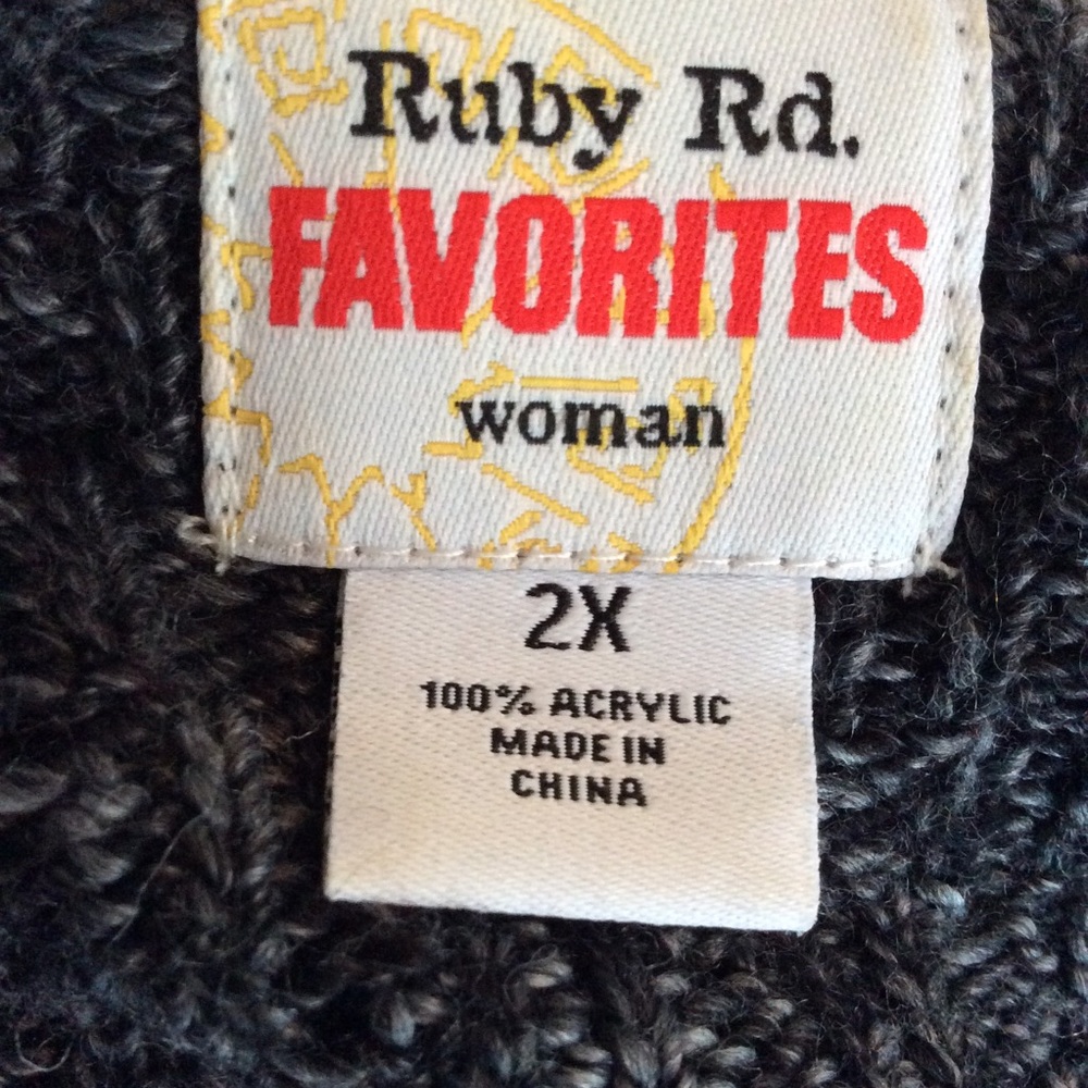 Ruby Rd Woman Sweater Size 2X Gray - Picture 8 of 8